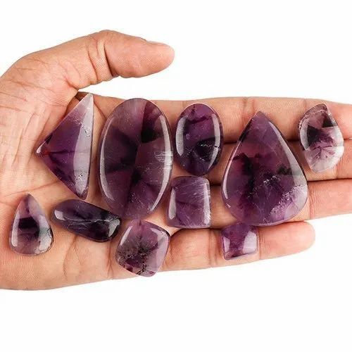 Natural Purple Mix Amethyst Gemstone Plain Cabochon