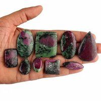 Natural Mix Ruby Zoisite Gemstone Plain Cabochon