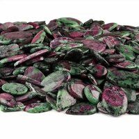 Natural Mix Ruby Zoisite Gemstone Plain Cabochon