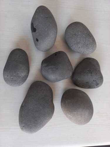 Natural river pebbles black color for garden landscaping and decorations pathway walkway