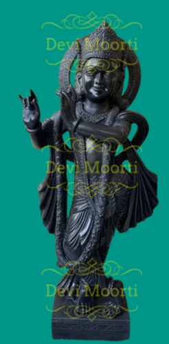 Black Krishna Marble Statue