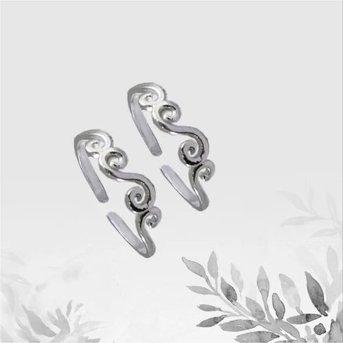 925 Sterling Silver Plain Designer Toe Ring