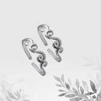 925 Sterling Silver Plain Designer Toe Ring - Size: Standard
