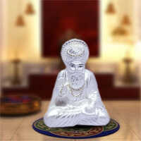 999 Hollow Silver Guru Nanak Statue - 999 Silver, Silver Color, Guru Nanak Design | Pure Silver Material, Exquisite Hollow Idol Creation