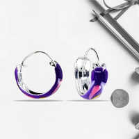 925 Sterling Silver Enamel Trendy Earrings - 925 Sterling Silver, 10 Mm To 24 Mm Size, Lightweight 0.200 Gm To 3 Gm | Elegant, Stylish Design For Women
