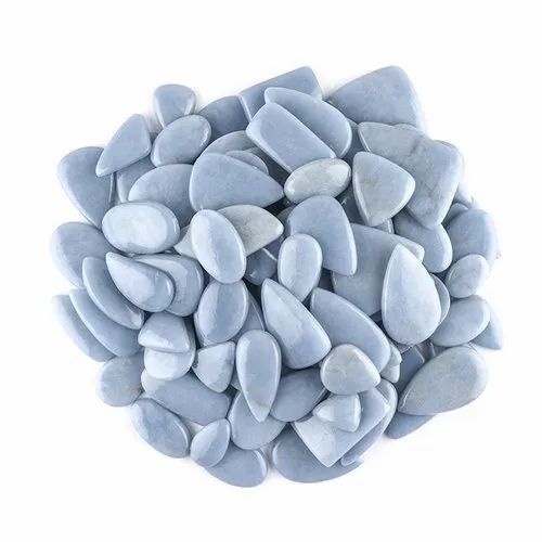 Natural Angelite Gemstone Plain Cabochons Grade: Aaa