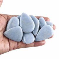 Natural Angelite Gemstone Plain Cabochons