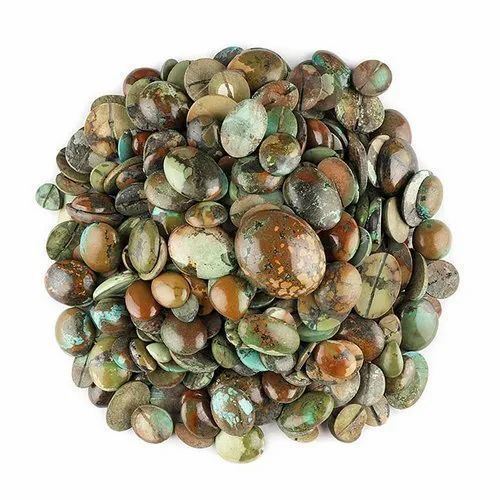 Natural Tibetan Turquoise Gemstone Plain Cabochon