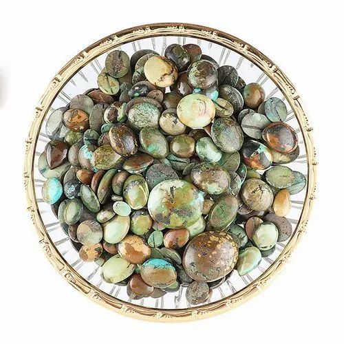 Natural Tibetan Turquoise Gemstone Plain Cabochon