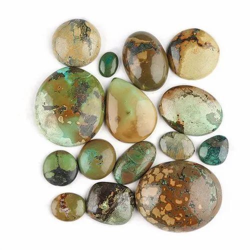 Natural Tibetan Turquoise Gemstone Plain Cabochon