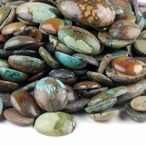 Natural Tibetan Turquoise Gemstone Plain Cabochon