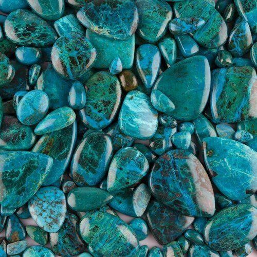 Natural Mix Blue Chrysocolla Cabochon Stone Grade: Aaa