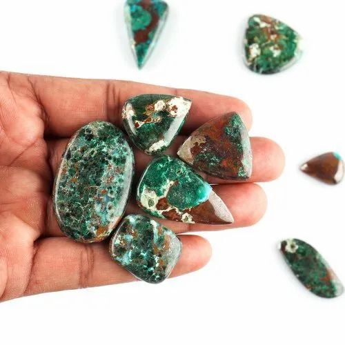 Natural Green Chrysocolla Gemstone Cabochon