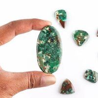 Natural Green Chrysocolla Gemstone Cabochon