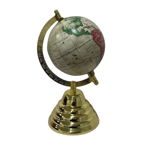 Durable Brass World Map Globes