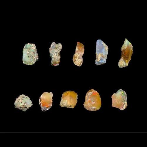 Natural Ethiopian Opal Raw Crystals Stone Cabochon