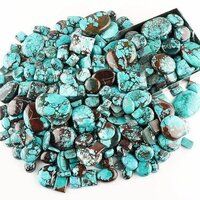 Natural Blue Mixed Tibetan Turquoise Cabochons Cut Gemstone