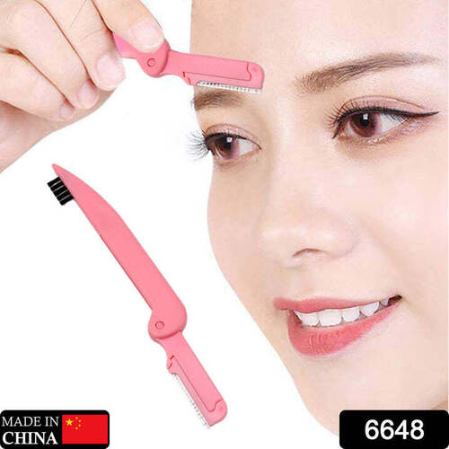 6648 3 IN 1 FOLDABLE EYEBROW BRUSH AND LASH COMB