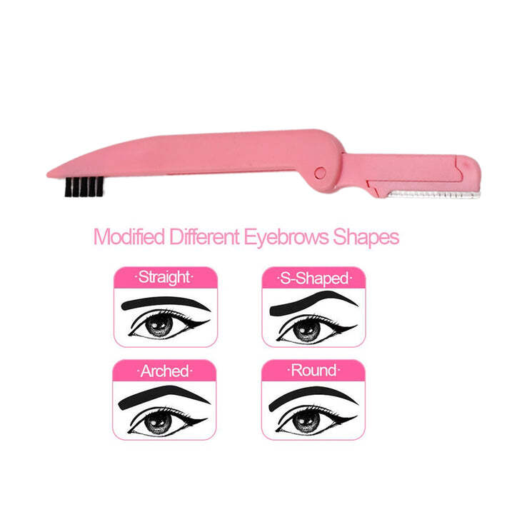 6648 3 IN 1 FOLDABLE EYEBROW BRUSH AND LASH COMB