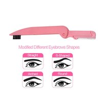 6648 3 IN 1 FOLDABLE EYEBROW BRUSH AND LASH COMB