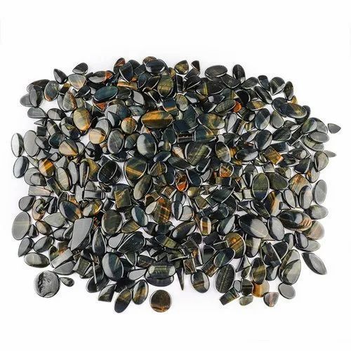 Natural Black Tiger Eye Gemstone Plain Cabochon