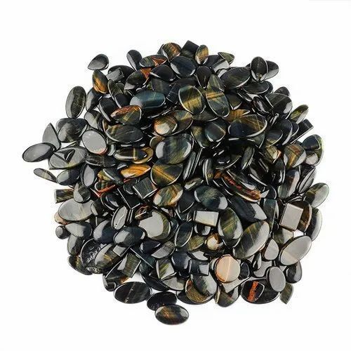 Natural Black Tiger Eye Gemstone Plain Cabochon