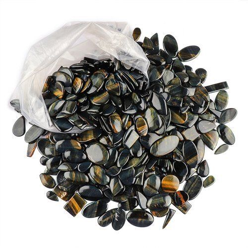 Natural Black Tiger Eye Gemstone Plain Cabochon