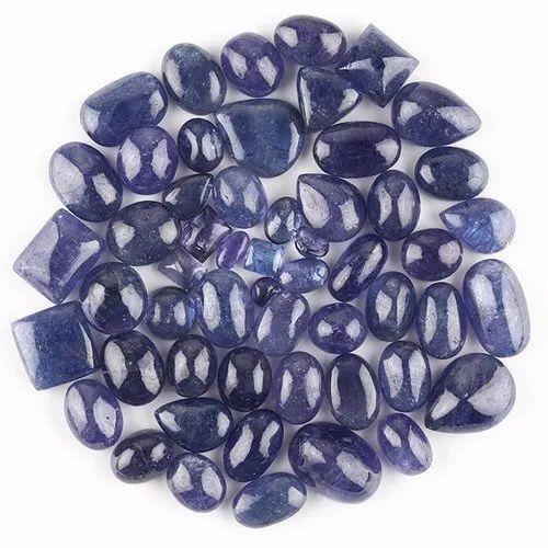 Natural Blue Tanzanite Gemstone Plain Cabochons Grade: Aaa