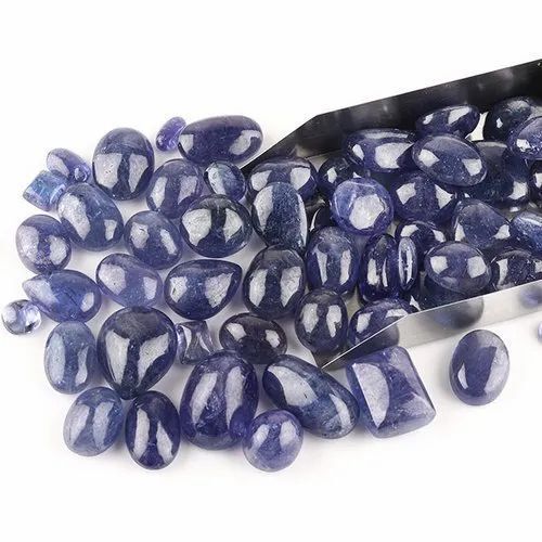 Natural Blue Tanzanite Gemstone Plain Cabochons