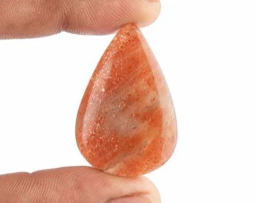 Natural Red Sunstone Plain Cabochon