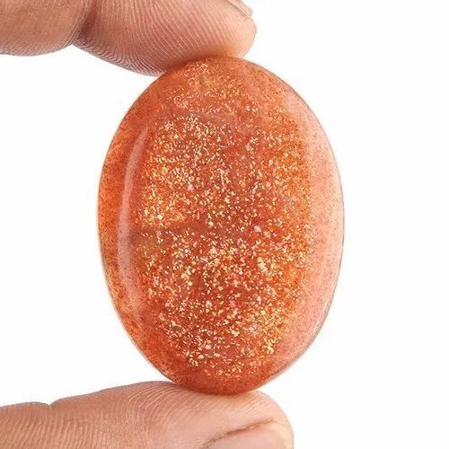 Natural Red Sunstone Plain Cabochon