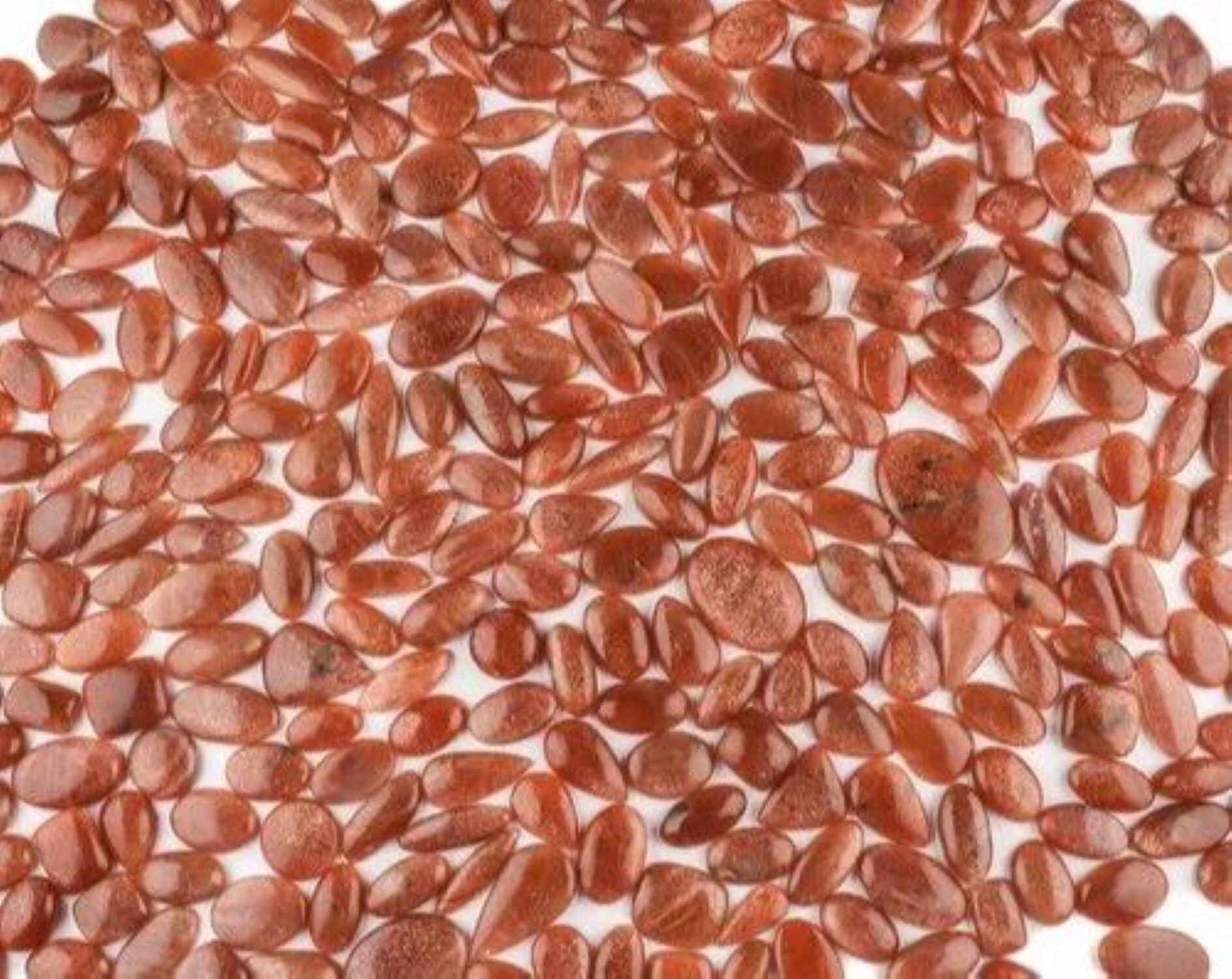 Natural Red Sunstone Plain Cabochon