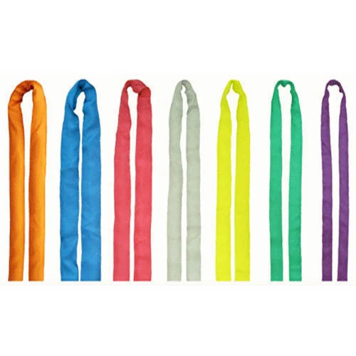 Polyester Round Lifting Slings - Polyester, Various Sizes , Multicolor with Up to 300 Ton Capacity