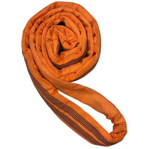 Polyester Round Endless Lifting Slings - 1 Ton to 300 Ton Capacity, Orange Color | Industrial Use, Custom Lengths Available