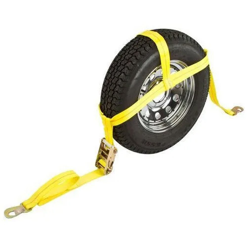 Car Lashing Belt - Polyester Up to 25 mm Width Up to 1.5 m Length Yellow Color | Durable Flexible Reliable for Industrial Use