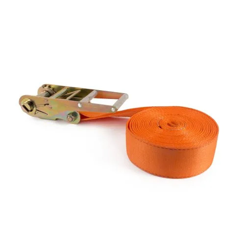 Ratchet Endless Lashing - Polyester Material, Size 25MM to 100MM, Strap Length 1M to 20M, Color Orange | Durable, Manual Power Source, Industrial Usage