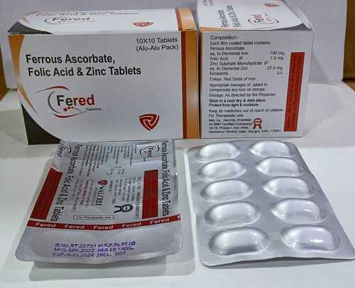 Ferrous Ascorbate Folic Acid  Zink Tablet General Medicines