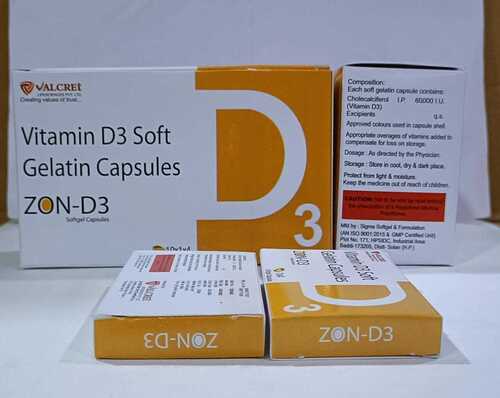 Vitamin D3 Soft Geletin Capsules