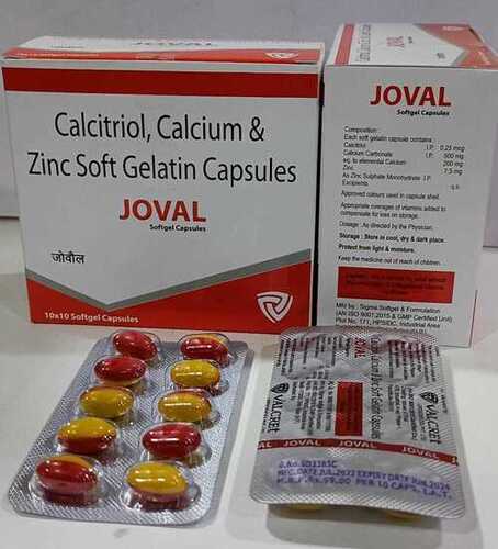 Calcitriol Calcium zinc soft Geletin capsulels