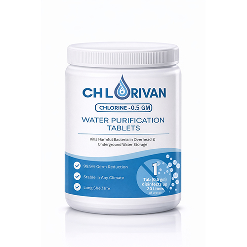 Chlorine Disinfection Tablet - 0.5 gm Fast Dissolving Formula | Eliminates Waterborne Diseases Ideal for Pool Treatment and Maintenance For External Use Only