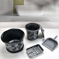 4050 LARGE CAPACITY PLASTIC BATHROOM SET OF 7PIECES