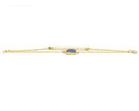 Lapiz lazuli And Shell pearl Gemstone Gold Plated Bracelet