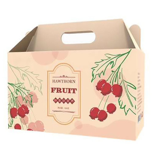 Fruit Packaging Box With Handle - Laminated Material, Square Shape, Various Sizes Available | Embossed Surface for Enhanced Durability and Aesthetics