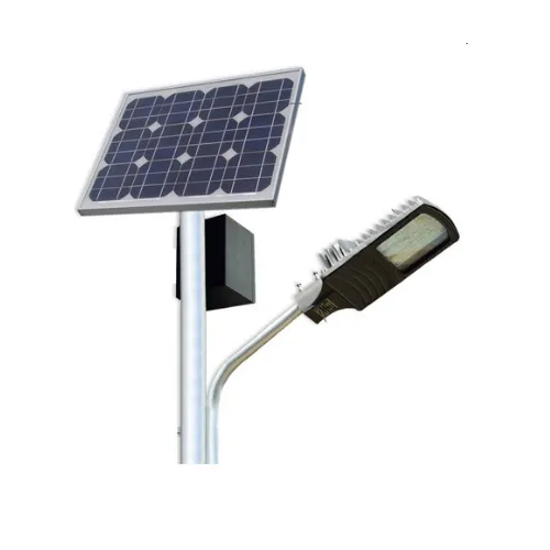 Solar Street Light - Stainless Steel, Different Sizes Available - Silver Finish, Manual Switch, Warranty Included
