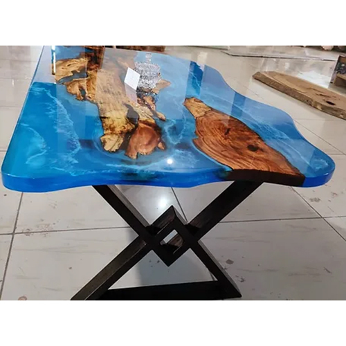 Blue Deep Ocean Epoxy Center Table