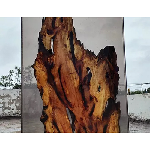 Brown Matt Black Epoxy Center Table