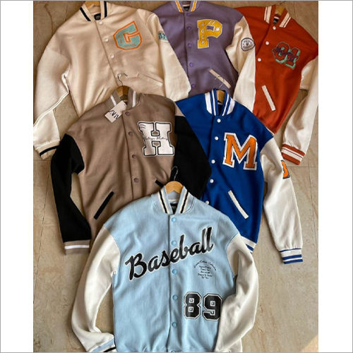 Multicolor Mens Varsity Jacket