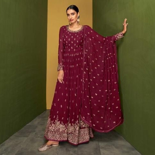 Real Georgette With Embroidery Suit