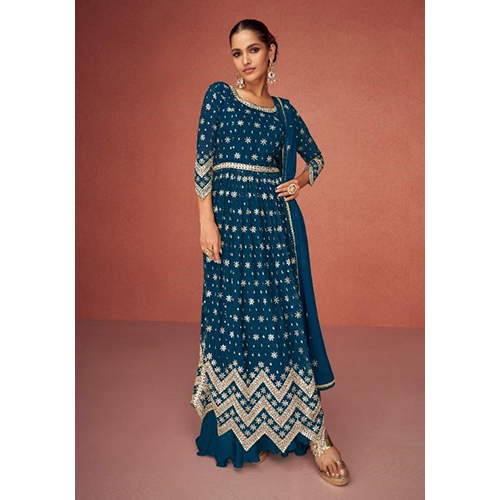 Designer Georgette With Work Ready To Wear Suit