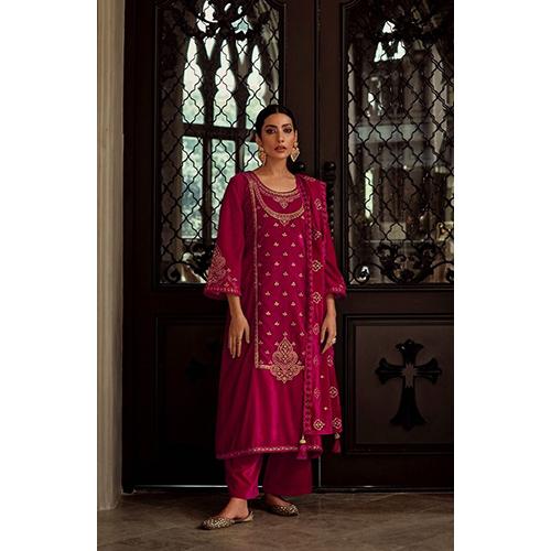 Pure Velvet With Embroidery Suit